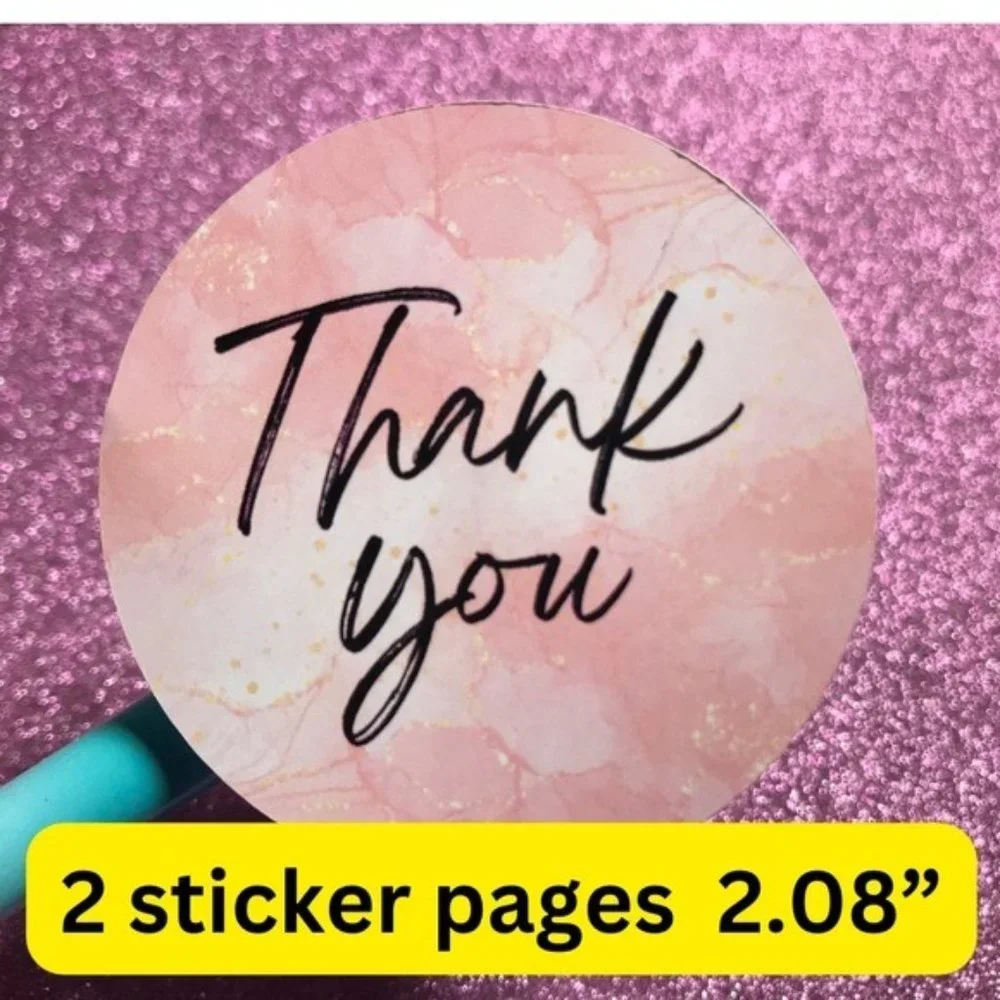 4x$20 💲💲2 pages thank you stickers size 2.08”